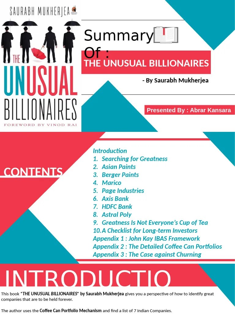 The Unusual Billionaires Summary | PDF | Competitive Advantage | Banks