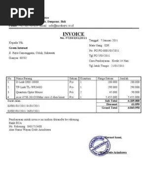 Membuat Invoice Dari Beberapa Surat Jalan 