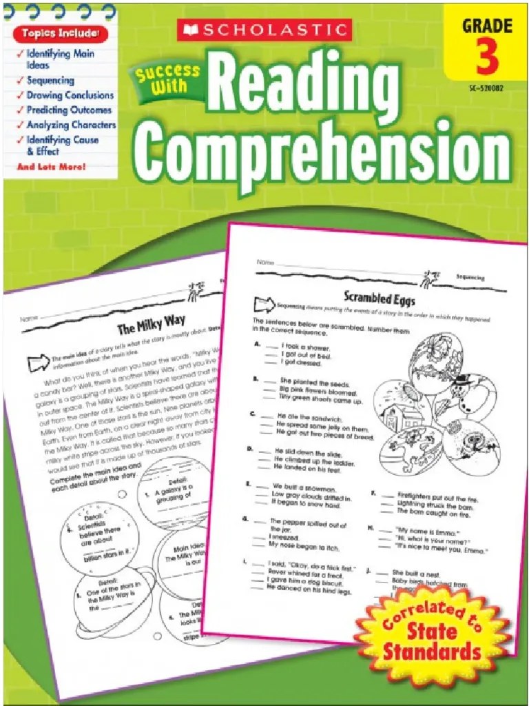 Reading Comprehsnion Success With Reading Comprehension Grade 3