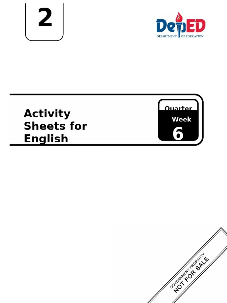 Grade 1 Las Q2 W6 Activity Sheets Pdf Copyright