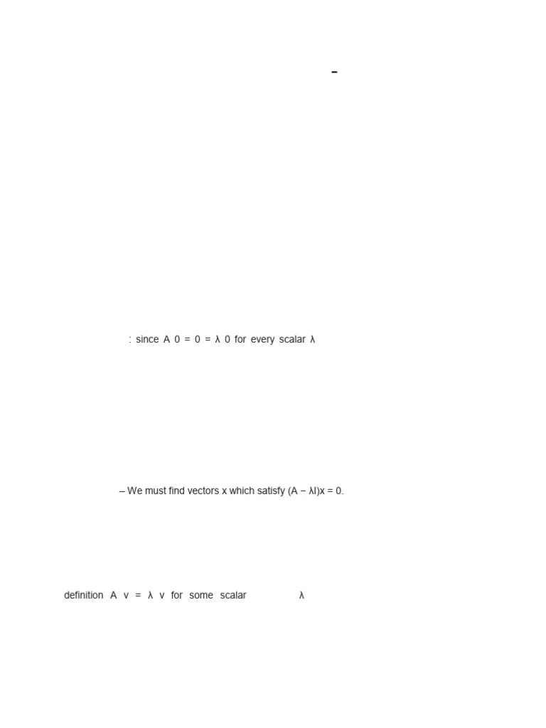 Chapter 5 Lecture Notes Eigenvalues And Eigenvectors | PDF ...