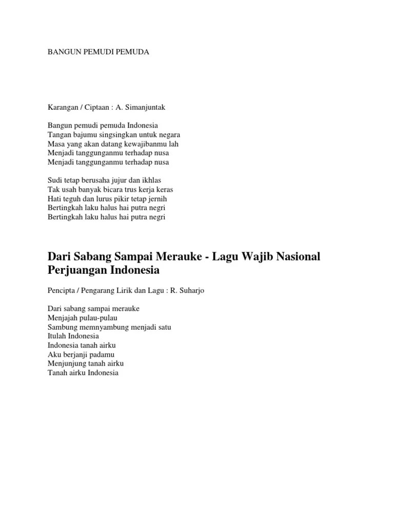 Ok google sekedar pemberitahuan kami tidak menyediakan download mp3 dari lagu di atas. 30 Lirik Lagu Sumpah Pemuda Pemudi Pictures