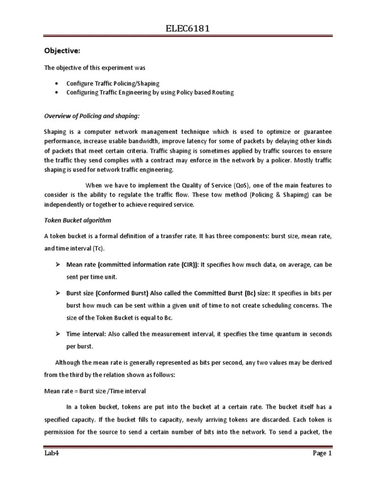 Lab 4 | PDF | Router (Computing) | Ip Address