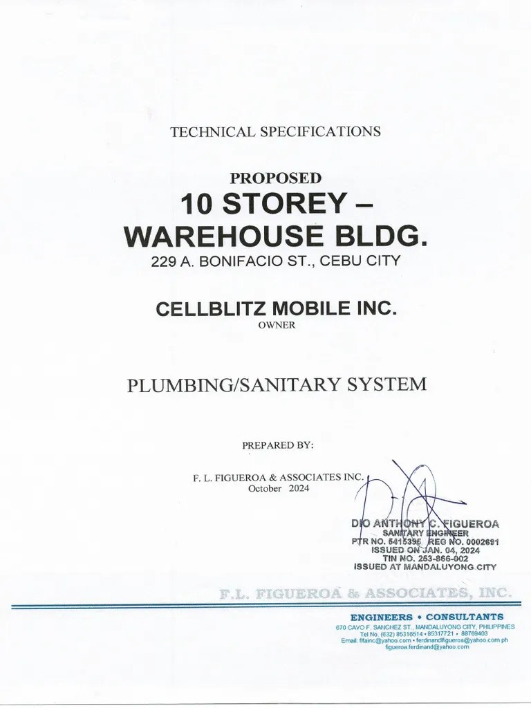 Plumbing Specification Pdf