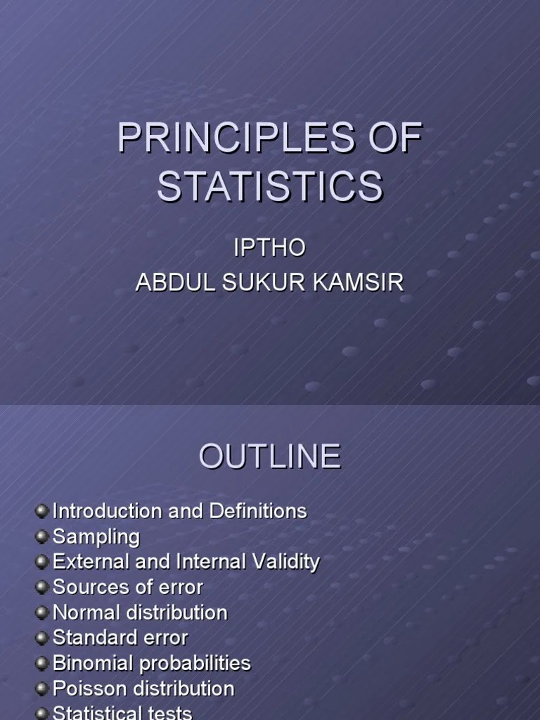Principles Of Statistics | PDF | Level Of Measurement | Statistics