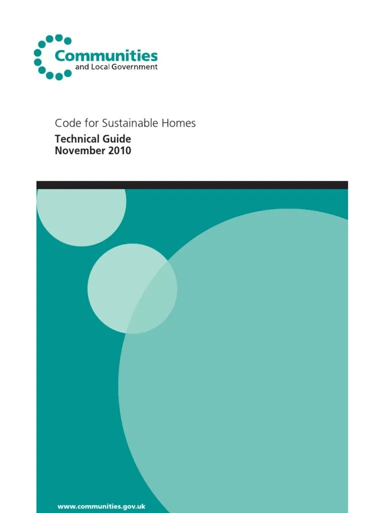 Code For Sustainable Homes Techguide | PDF | Green Building | Air Pollution