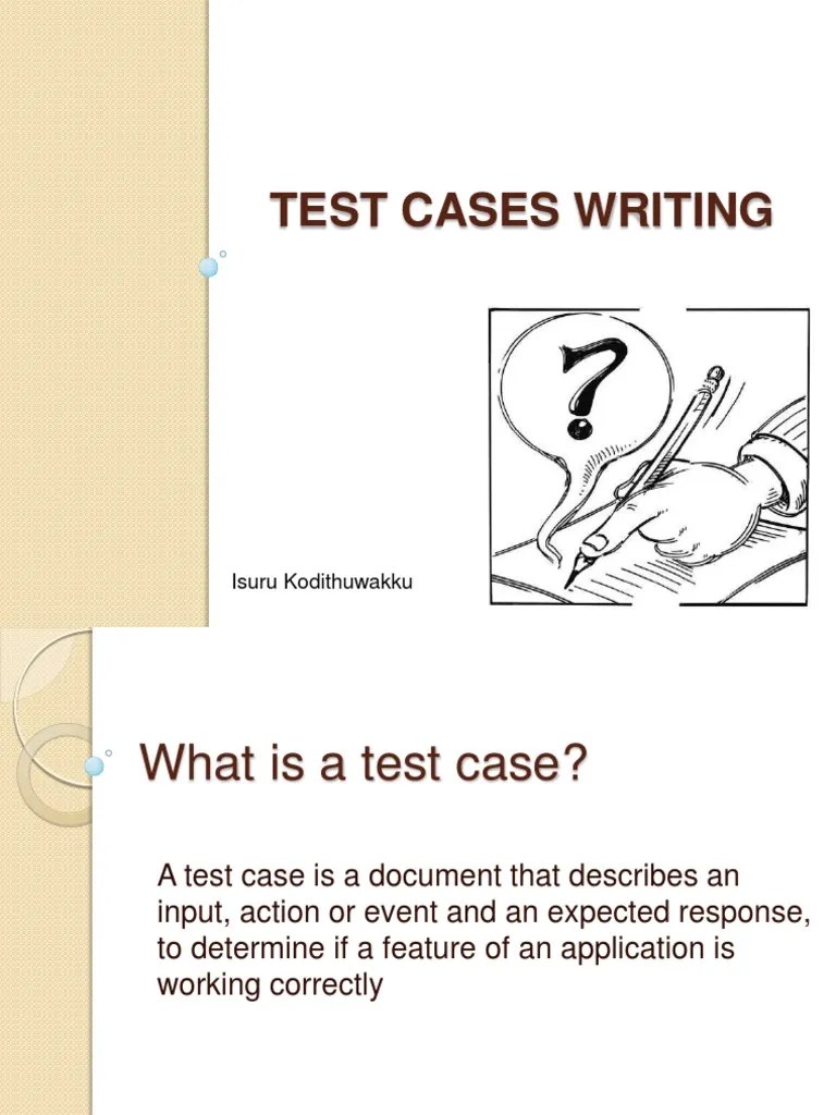 Test Cases Writing: Isuru Kodithuwakku | PDF | Specification (Technical ...