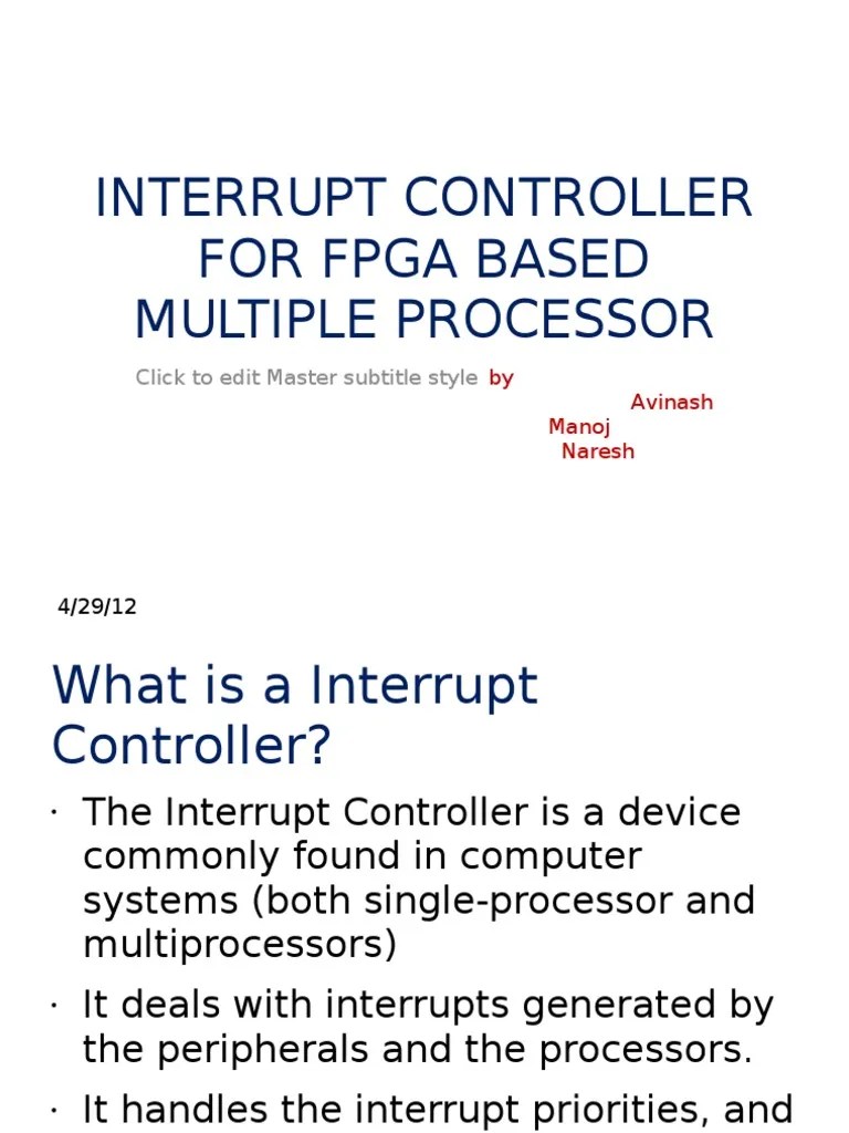 An Efficient Interrupt Controller Architecture For Distributing ...