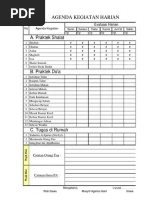 Wilayah cimaung dengan zona waktu gmt+7 waktu indonesia barat (wib) Format Agenda Ubudiyyah Harian Siswa Tinggal Diprint Aja Ok 2 Hj Wisnetty Pdf