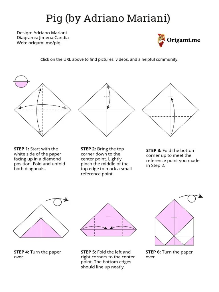 Origami pig instructions by mariani