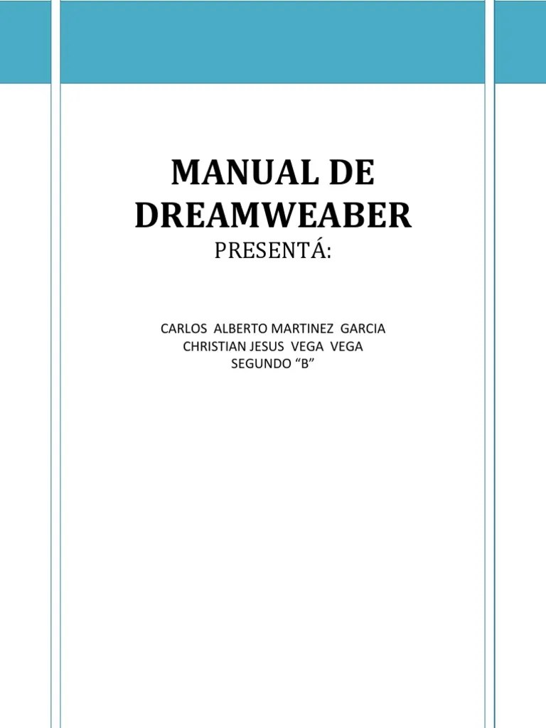 Manual De Dreamweaber | PDF | Hipervínculo | HTML