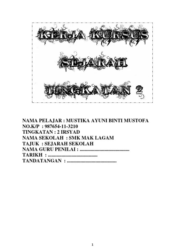 Contoh rumusan sejarah pt3 2016 bangunan bersejarah mysemakan. Kerja Kursus Sejarah Tingkatan 2 Pdf