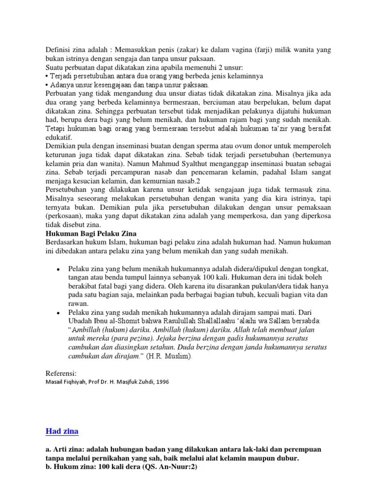 Definisi Zina Adalah | PDF