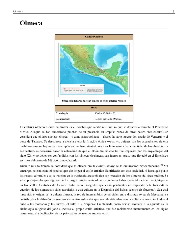 Olmeca PDF | Arqueología