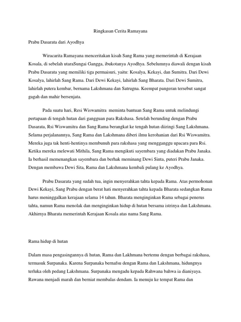 2 contoh warta tentang politik . Ringkasan Cerita Ramayana Pdf