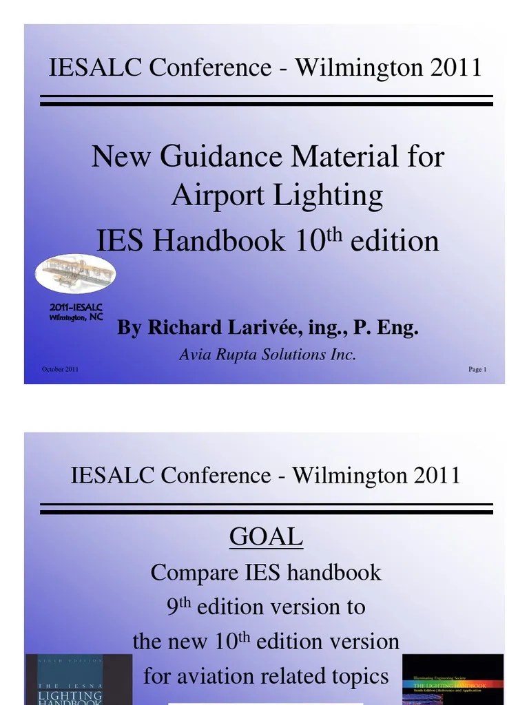 2011-Ies Handbook For Airfield Lighting | PDF | Lighting | Airport