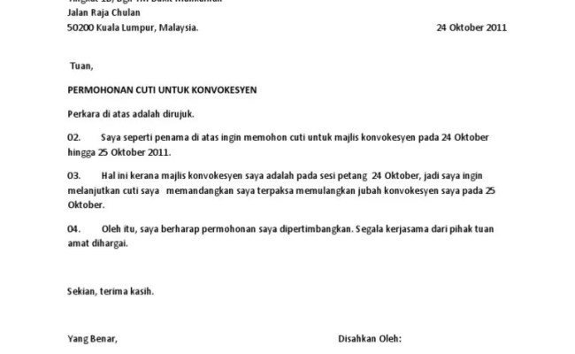 14 contoh surat cuti tanpa gaji kerajaan. Tanpa Gaji Contoh Surat Rasmi Permohonan Cuti Kerja Bila Rasa