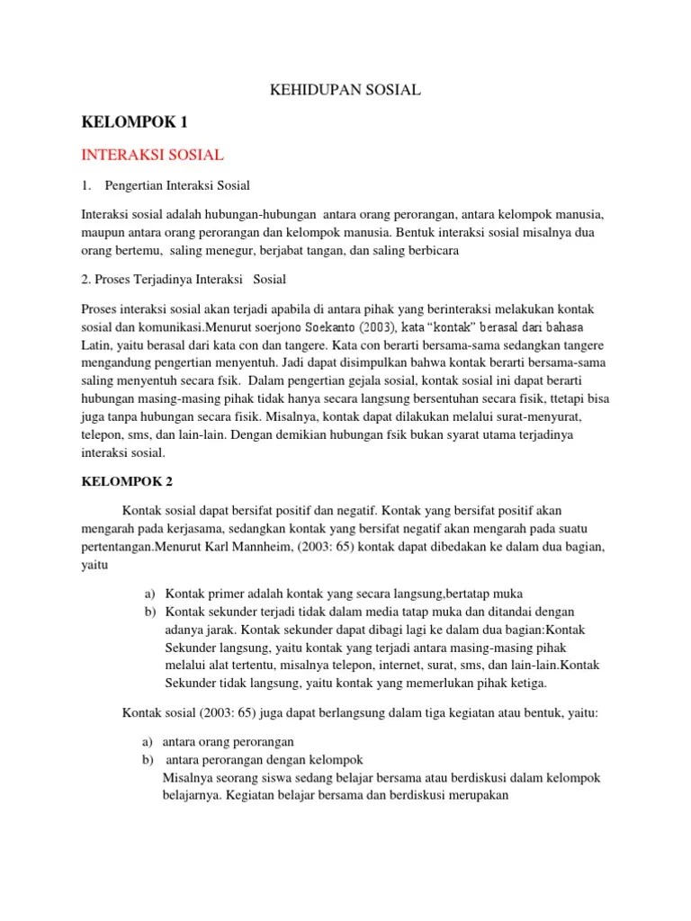 Kehidupan Sosial | PDF