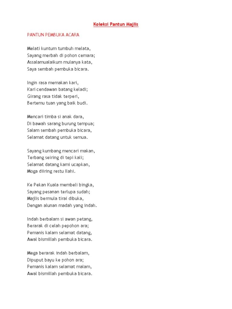 Pantun Majlis Perpisahan