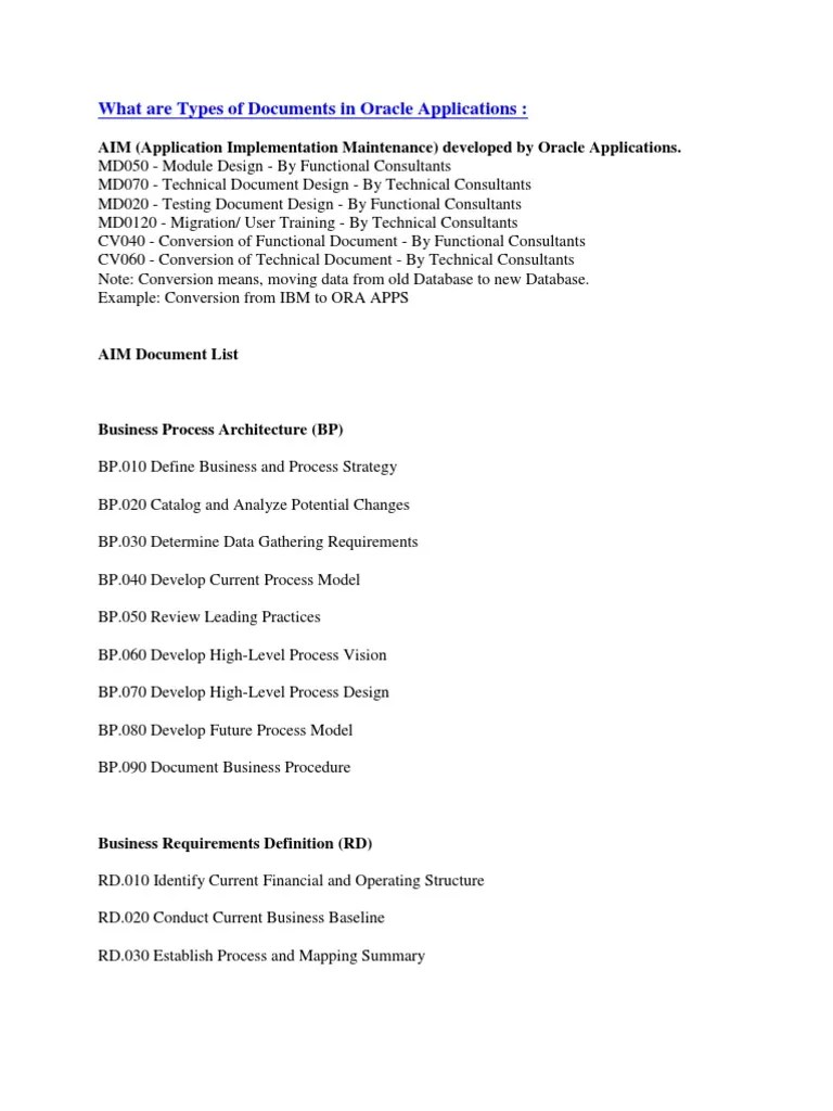 Types Of Documents | PDF | Databases | Business Process
