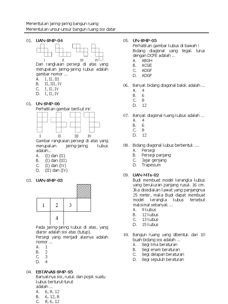 Contoh Soal Matematika Kelas 5 Materi Luas Permukaan Balok Jawabanku Id Dan kali ini kita akan perbanyak membahas soal.