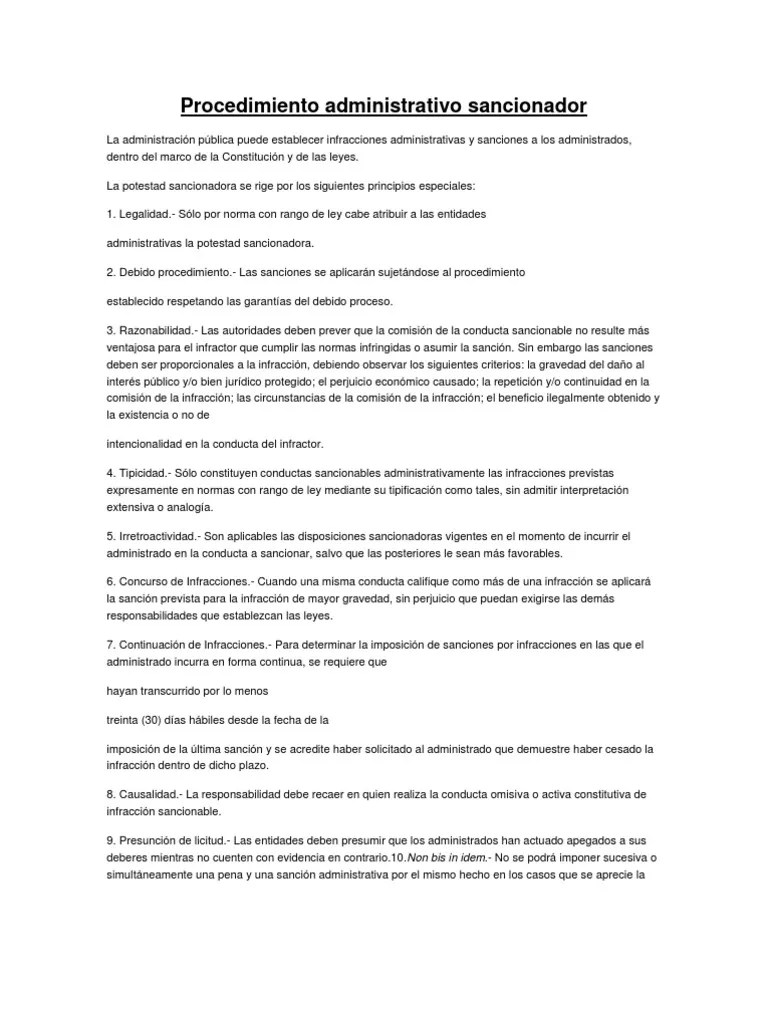 Procedimiento Administrativo Sancionador | Instituciones Sociales ...