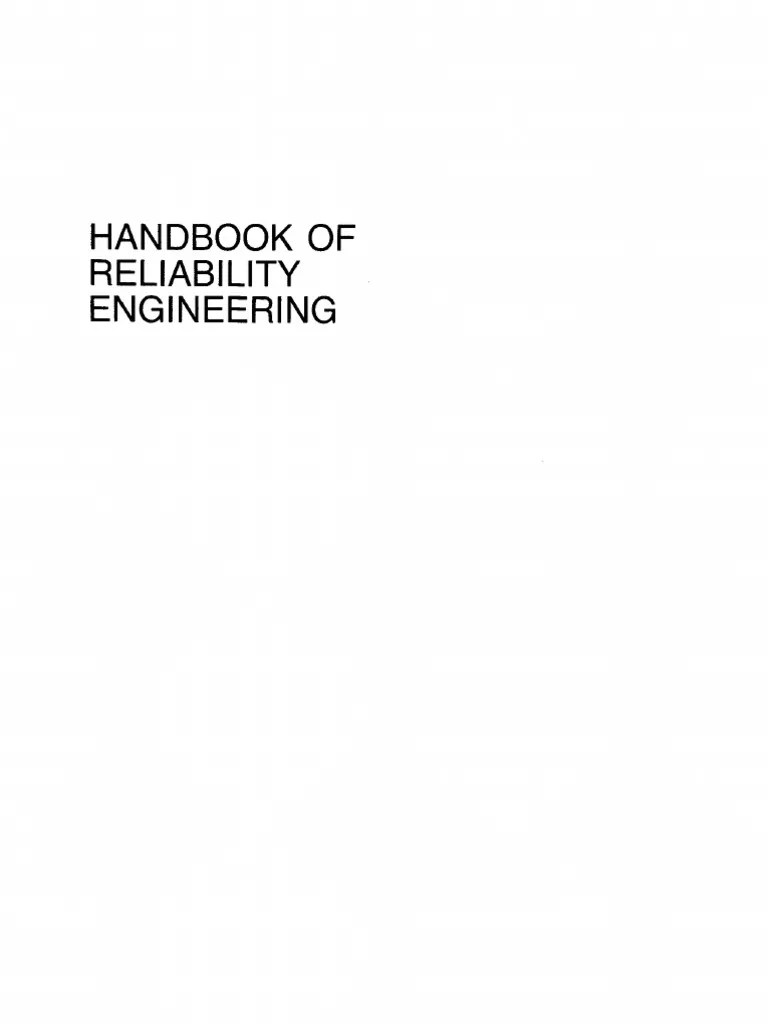 Handbook Of Reliability Engineering 0471571733 | PDF | Copyright Law | Law