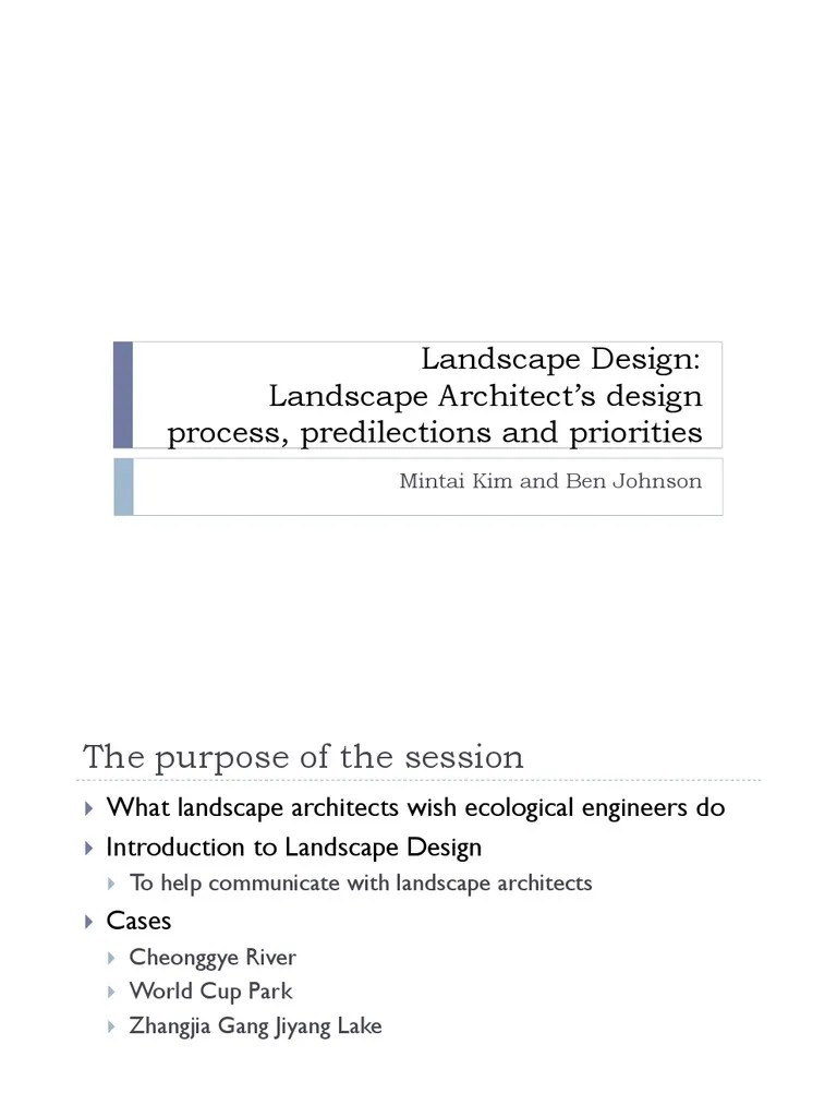 Landscape Design 2 | PDF | Landscape | Ecology