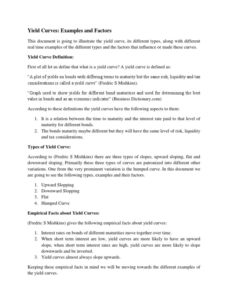 Yield Curves | PDF | Yield Curve | Yield (Finance)