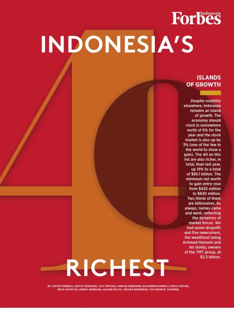 Forbes Indonesia Rich List 2011 | PDF | Indonesia | Economy (General)
