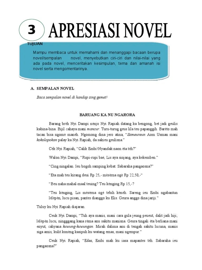 Unsur Intrinsik Novel Nu Ngageugeuh Legok Kiara Tugas Sekolah