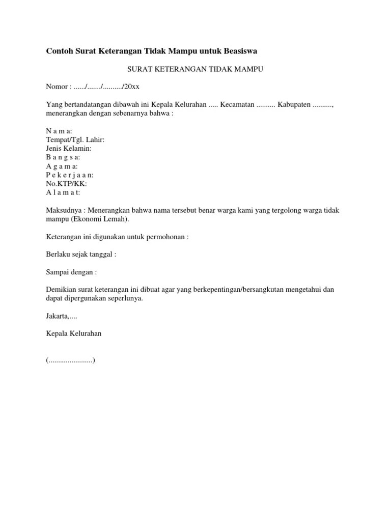Tak cuma itu, sktm juga dapat dipergunakan untuk mendapat keringanan biaya. Contoh Surat Keterangan Tidak Mampu Dari Desa Untuk Kuliah Nusagates
