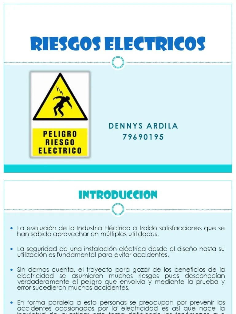 Riesgos Electricos | PDF | Descarga Eléctrica | Corriente Eléctrica