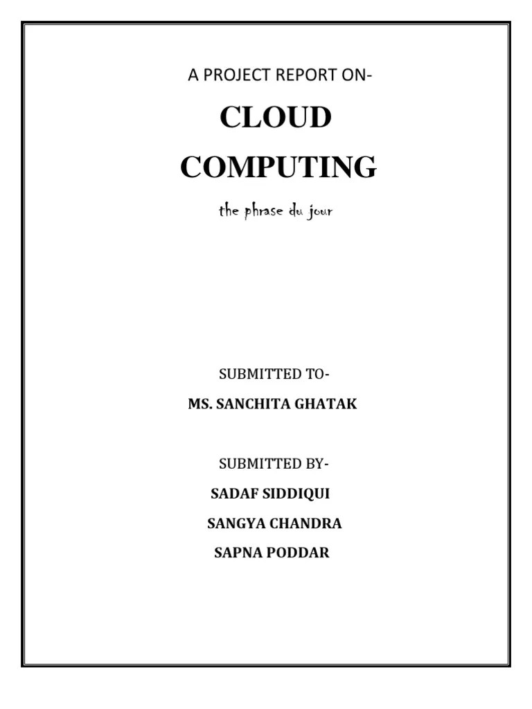 Cloud Computing Report | PDF | Remote Desktop Services | Cloud Computing