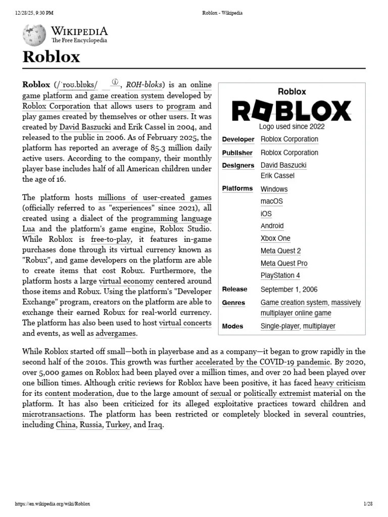 Roblox Wikipedia PDF 1