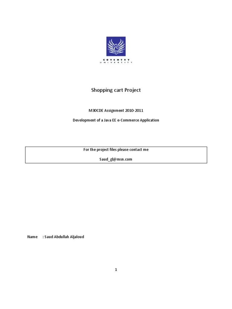 Shopping Cart Project In JAVA 2EE Web Based | PDF | Java Server Pages ...