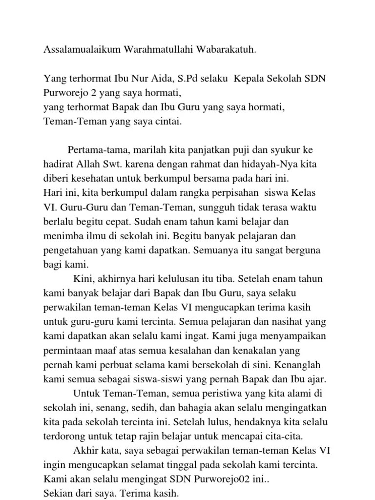 Pidato Kelas 6 | PDF