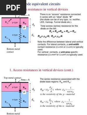 12 Sc Diode Equivalent Circuits Diode P N Junction