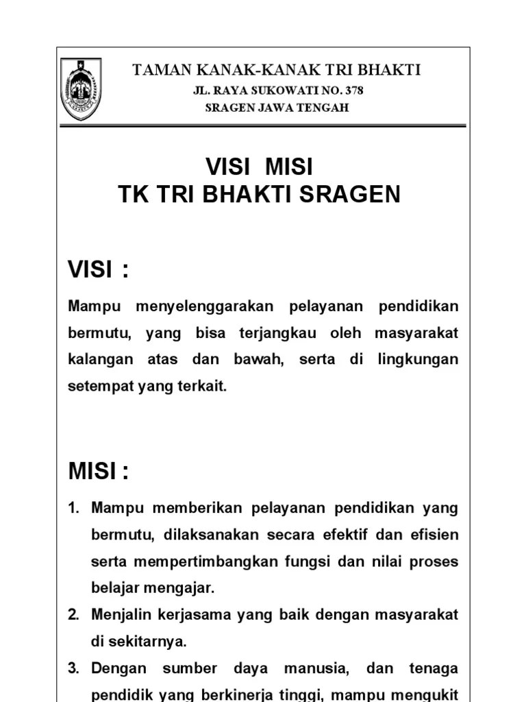Visi Misi TK | PDF
