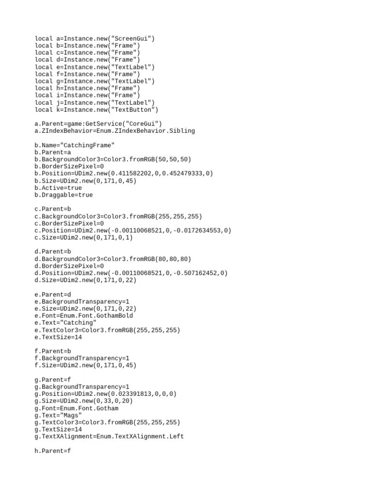 Roblox GUI Script For Catching Game PDF 1