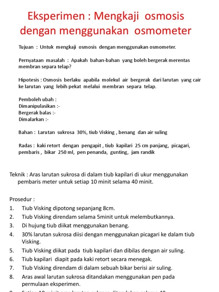 Laporan Eksperimen Biologi Tingkatan 4 Bab 3 : Senarai Amali Wajib Kssm Membalik Buku Halaman 1 19 Anyflip