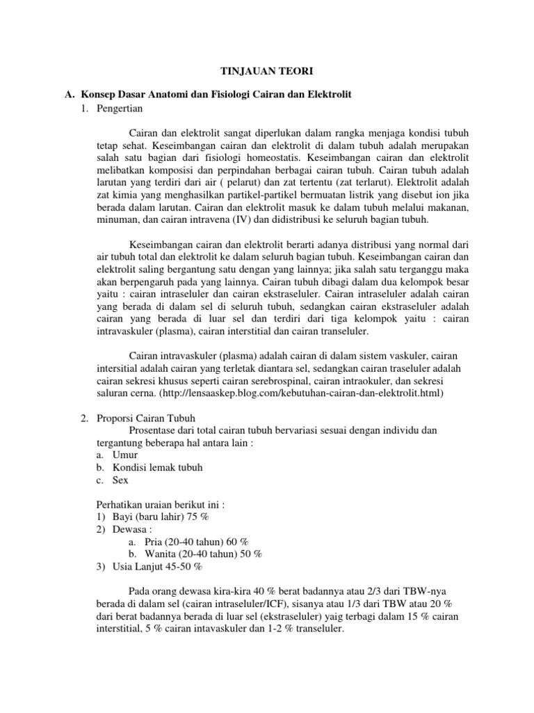 Asuhan Keperawatan Gangguan Volume Cairan | PDF