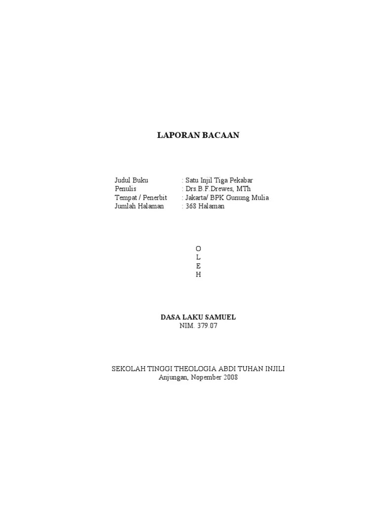 Buku ini dijelaskan dengan visualisasi oleh emeralda noor achni. Laporan Bacaan