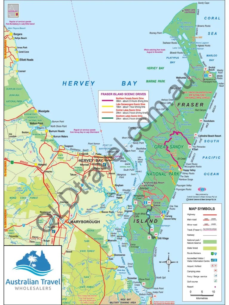 Fraser Island Map PDF 1