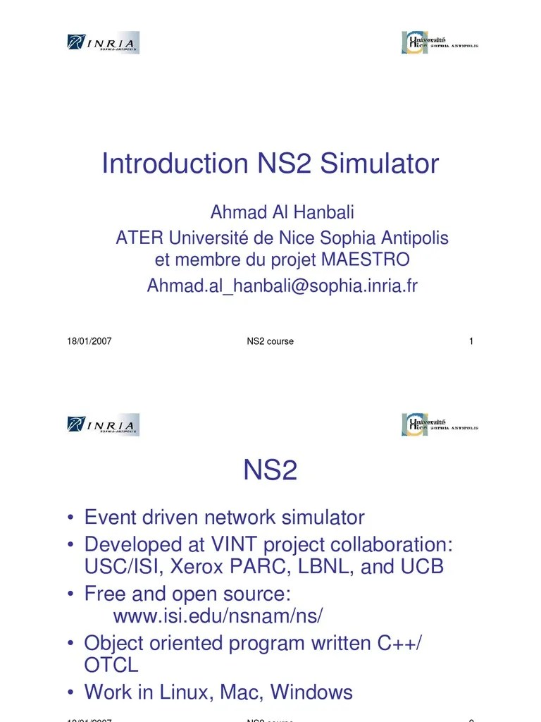 Introduction NS2 Simulator | PDF | Transmission Control Protocol | Network Packet