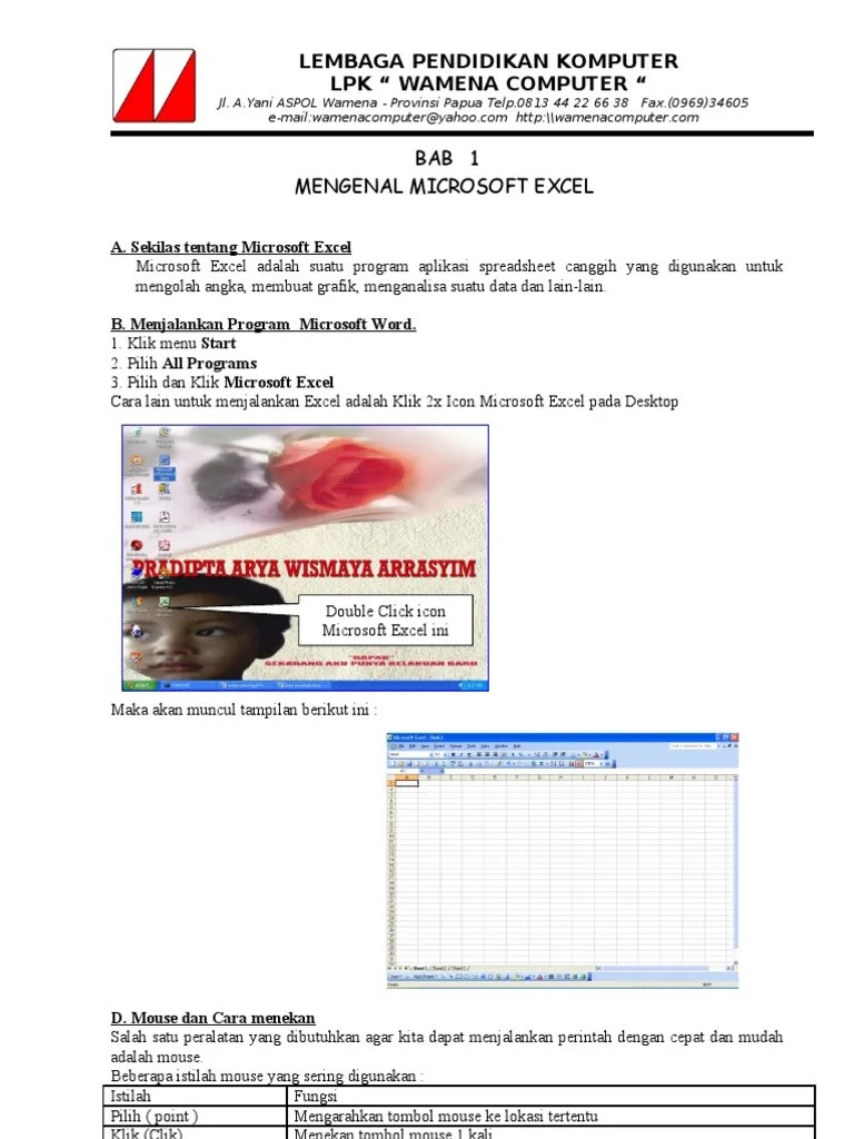 Buku Excell Edisi Hitam Putih Oke