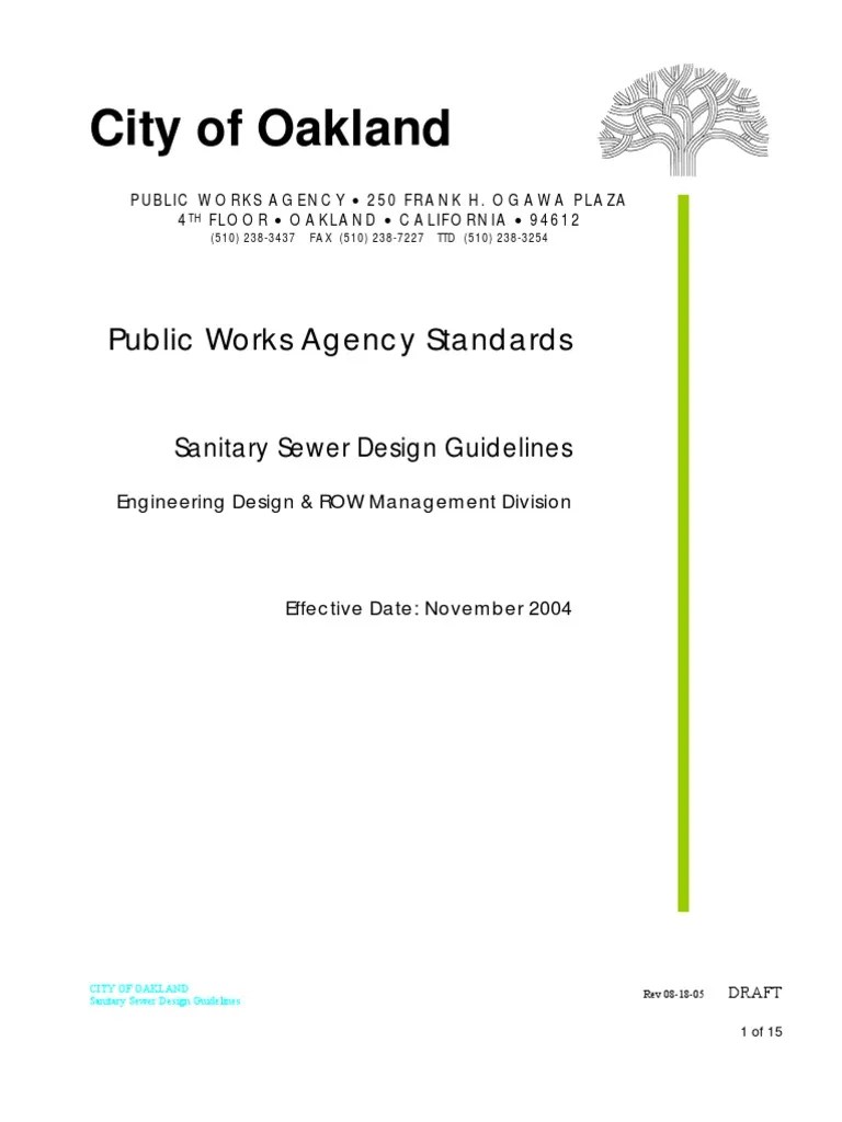 Sanitary Sewer Design Guidelines | PDF | Sanitary Sewer | Storm Drain