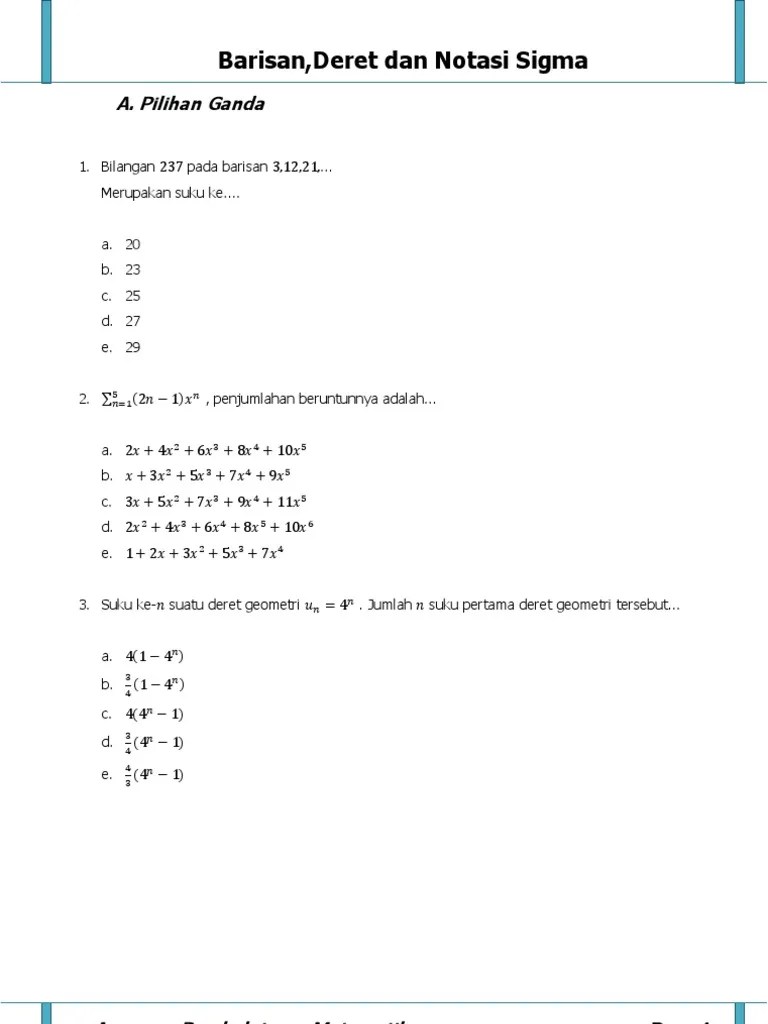 Soal Matematika Kelas 6 Kd 3 2 Operasi Hitung Bilangan Bulat Negatif Sekolahdasar Contoh soal matematika pilihan ganda.