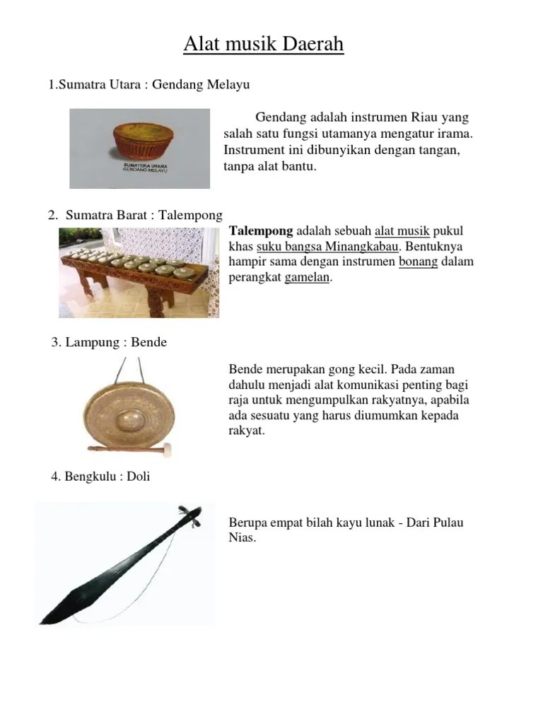 Gambar alat musik gendang gambar instrumen musik gendang (img via alatmusik.id). Khas Lampung Nama Alat Musik Daerah Lampung Lampurabi