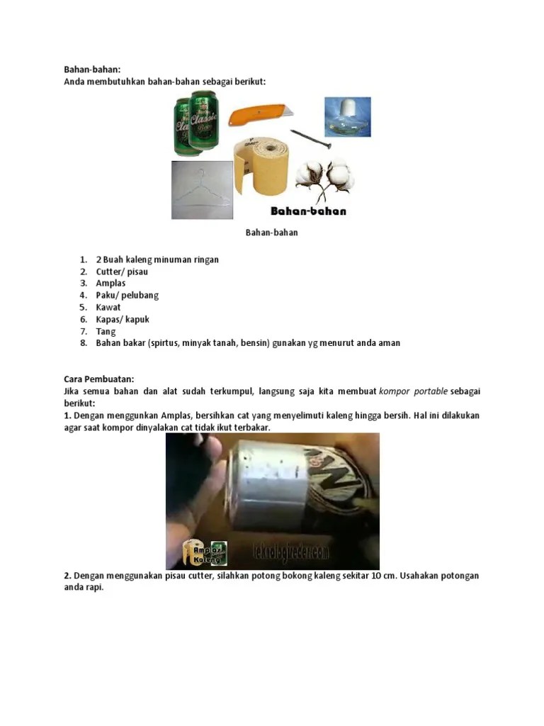 Membuat Kompor Sederhana | PDF